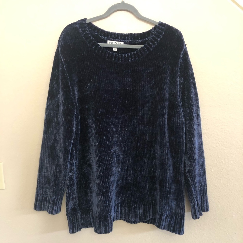 Orvis Classic Collection Super Soft Plush Chenille Knit Ribbed Sweater Size XXL